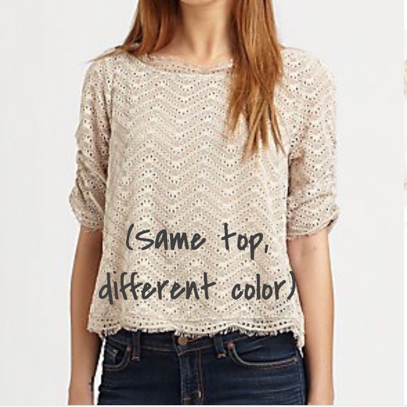 JOIE 100% silk Black Fanny Eyelet Blouse ▪️sz XS - Picture 8 of 8